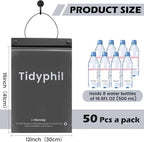 50 PCS Disposable Car Trash Bags Hanging, Leak-proof, Odor Seal. 2 Gallon Car Garbage Bags, Big Capacity. Independent of Car Trash Can, Easy Stick-On Car trash Bin for Car, SUV, Truck, Stroller. Gray