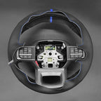 MEWANT Steering Wheel Covers for Ford F-150 2021-2023 / F-150 Lightning 2022-2023 Hand-Stitched F150 Steering Wheel Wrap
