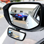 Blind Spot Mirror for Cars - Auto Adjustable Wide Angle Convex Rear View Mirror - Stick On Design