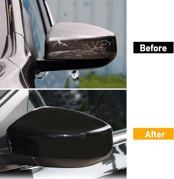 Moonlinks Compatible with Nissan Sentra 2013 2014 2015 2016 2017 2018 2019 Left Side Mirror Cover Replacement, Glossy Black Left Driver Side Door Rearview Mirror Cap Trim