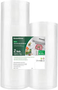 Bonsenkitchen Vacuum Food Sealer Rolls Bags, 8" x 50' & 11" x 50' Commercial Grade BPA Free Bag Rolls, Durable Customized Siz