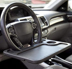 Car Steering Wheel Desk,Steering Wheel Tray, Lightweight Food Drink Table for Car, Hook on Car Steer Wheel Table Tray Fit for Most Vehicles (Black)
