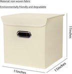 Closet Organizers Fabric Storage Bins With Lids Collapsible Cube Storage Organizer Basket With Handles,Storage Boxes for Clot