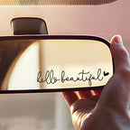 Dotesy 3 PCS Bling Rearview Mirror Cover, Elastic PU Leather Auto Rear View Mirror Protector with Butterfly Car Interior Accessories Universal for Car, SUV, VAN (Black)