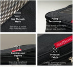 LeanTravel Premium Compression Packing Cubes for Travel - Suitcase Organizer Bags with Double Zipper & Breathable Mesh Panel 