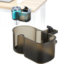 KEMIMOTO Desk Cup Holder, Caddy Table Organizer for Office Table, Lawn Chair, Golf Cart, Pontoon Boat, Suitable for Most 18-32 oz Bottles, Transparent Brown