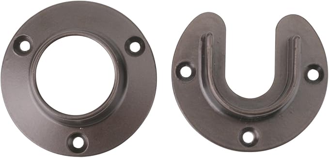 Knape & Vogt Closet Pro Heavy Duty Closet Pole Sockets, Compatible with KV Products Only, CD-0010-BRZ, Bronze