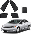Front Side Half Window Shade Foldable Custom Fit for Honda Civic 2012-2015 Car Window Shades for Side Window Sun Shade UV Protection Heat Insulation for Camping Sleeping 4PCS
