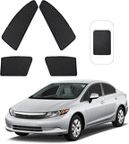 Front Side Half Window Shade Foldable Custom Fit for Honda Civic 2012-2015 Car Window Shades for Side Window Sun Shade UV Protection Heat Insulation for Camping Sleeping 4PCS