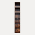 Book Shelf, 6 Cube Storage Organizer, Open Shelves Bookcase 9.3 x 11.8 x 62.4, Bookshelf for Living Room, Bedroom, Home Offic