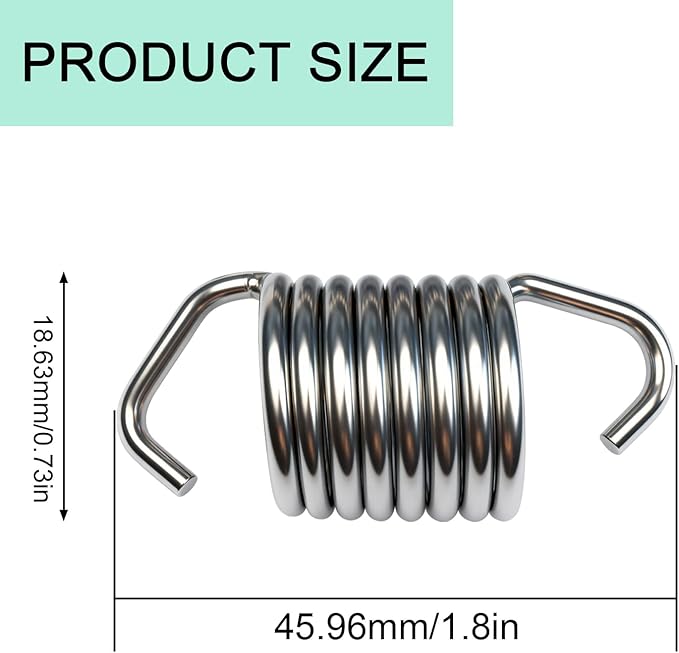 4-Pack Compatible Universal 459461 Left & Right Headlamp Adjustment Spring, Headlight Leveling Spring, Replacement Headlight Tension Spring, Auto Headlamp Mounting Spring, Headlamp Spring Kit
