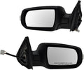 TRQ 2 Piece Driver and Passenger Side Mirror Assembly Set Electric Adjustment Heated No Memory Textured Compatible with 2011-