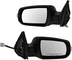 TRQ 2 Piece Driver and Passenger Side Mirror Assembly Set Electric Adjustment Heated No Memory Textured Compatible with 2011-