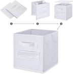 artsdi 13x13x13 storage cube bins (Set of 10) Fabric storage cubes with 10 Labels Window Cards & a Pen, storage cubes 13x13, 