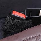 Car Seat Gap Filler, Multifunctional Seat Side Gap Filler with Cup Holder & Organizer, Gap Stopper Universal Fit Car SUV Truck Fill The Gap Between Seat & Console Set of 2 (Black)