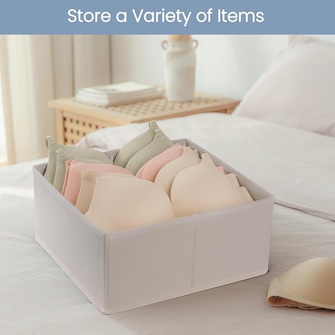 Criusia Drawer Organizer Clothes, 24 Pack Underwear Drawer Organizers, Foldable Closet Organizers and Storage Dresser Drawer 