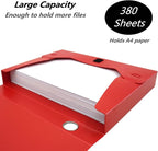 Foldable A4 Document Box with Lid, Pack of 3 Plastic Archive Cases, 31x24x4cm, File Folder Organizer Document Storage File Bo