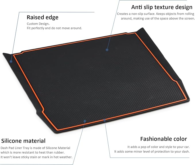 Auovo Dashboard Mat Compatible with Subaru Crosstrek Accessories 2018-2023 Forester 2019-2024 XV Impreza 2018-2023 Car Interi