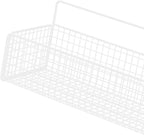 Multifunctional Iron Wire Wall Hanging Storage Basket, Portable Metal Mesh Bin for Kitchen and Bathroom, Vintage Wall Mount F