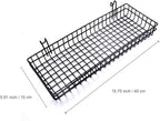 Black Metal Wire Hanging Basket, Multifunction Creative Mesh Wall Grid Holder Storage Organizer Plant Holder Shelf Flower Pot