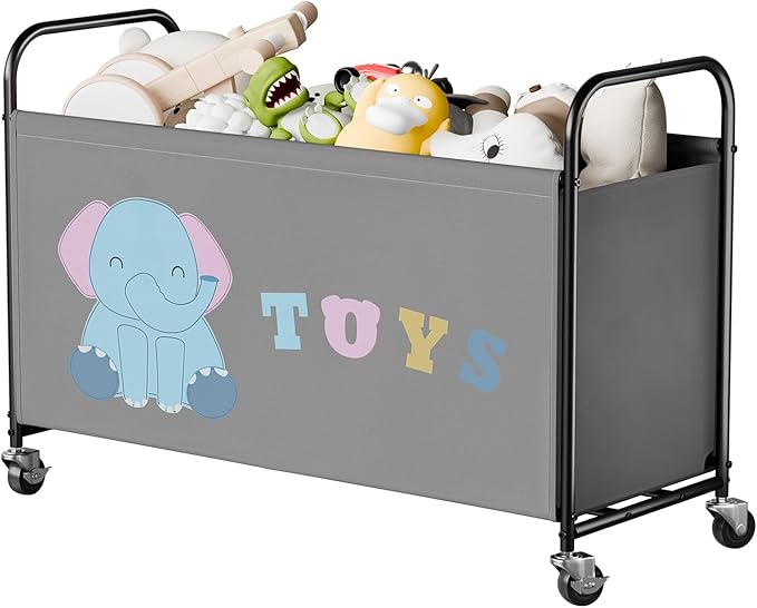 GRANNY SAYS Toy Box for Boys Girls, Extra Large Toy Chest Storage with Wheels, Metal Kids Toy Storage Organizer for Living Ro