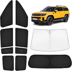 KUST Car Window Shades for Hyundai Santa Fe 2024-2025 2026 Windshield Sun Shade Side Window Cover UV Block Privacy Protection Santa Fe Accessories for Camping Blackout Rear Back Full Set 10PCS