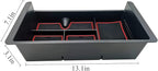 JOJOMARK Center Console Tray Organizer Compatible with 2014-2018 GMC Sierra Accessories, (2015-2020) Yukon/Chevy Tahoe Silverado Suburban, Armrest Storage Box Replaces 22817343 (Red)