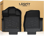 LASFIT Floor Mats for 2015-2026 Ford F-150 Regular Cab Bucket-Seat Carpet Floor, Ford F150 Standard Cab All Weather Portector TPE Waterproof Truck Liners-1st Row Black