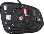 TRQ Driver Side Mirror Glass Heated Blind Spot For Factory Equipped Mirrors Compatible with 2019-2023 Toyota RAV4