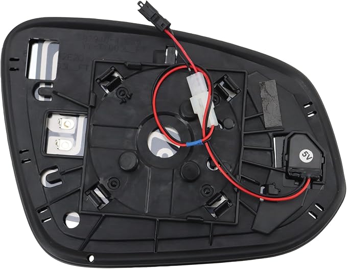 TRQ Driver Side Mirror Glass Heated Blind Spot For Factory Equipped Mirrors Compatible with 2019-2023 Toyota RAV4