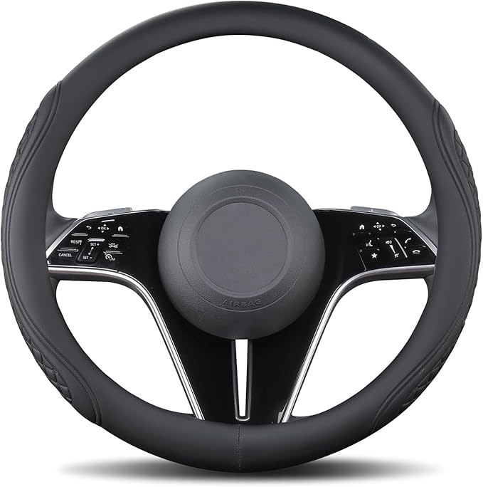 Leather Steering Wheel Cover Compatible