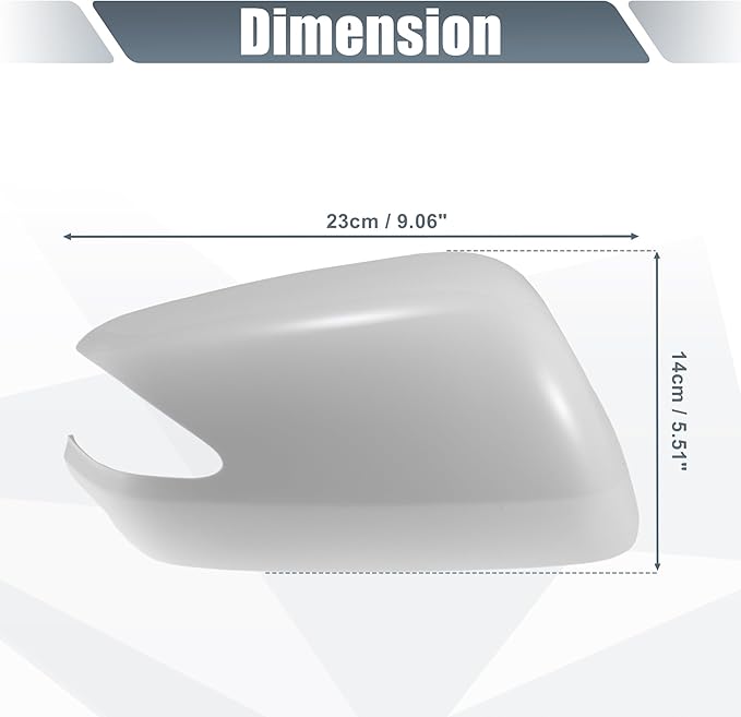 X AUTOHAUX Car Rear View Right Passenger Side Mirror Cover Cap Replacement White for Honda Fit 2009-2013 Fits W/Turn Signal Models Mirror Guard Covers Exterior Decoration Trims