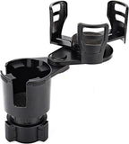 Car Cup Holder Expander, Universal 2 in 1 Large Cupholder Expander Adapter for Car with Adjustable Base, Fits Large Bottles, 