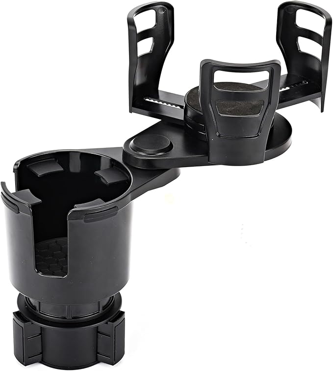 Car Cup Holder Expander, Universal 2 in 1 Large Cupholder Expander Adapter for Car with Adjustable Base, Fits Large Bottles, 