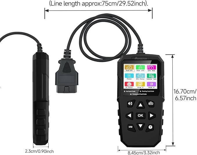 OBD2 Scanner,V880 Check Engine Light Code Reader for Cars and Trucks with Reset,Live Data,I/M Smog Test, Scan Tool Diagnostic