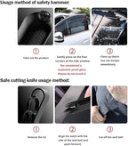 2 Pack Window Breaker Seatbelt Cutter for All Cars, Safe Hammer Glass Breaker Under Water, 2 in 1 Emergency car Escape Tool, 