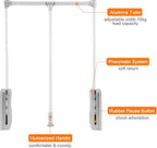 Pull Down Closet Rod, Adjustable Wardrobe Organizer Clothing Rail For Hanging Clothes Heavy Duty Clothes Rod Hanger Soft Retu