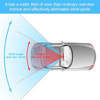 Car Rearview Mirror, 12 Inch Panoramic Wide Angle Anti-Glare, Clip on Auto Rear View Mirror, HD Clear Convex Surface, Car Interior Accessories Universal for SUV, Truck, Van, Vehicles (Blue)