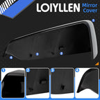Driver Side Mirror Cover Replacement for Chevrolet Equinox 2018 2019 2020 2021 2022 2023, for GMC Terrain 2018-2023 - Left Side Mirror Covers, Rear View Mirror Cap Accessories Black