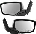 TRQ 2 Piece Driver and Passenger Side Mirror Assembly Set Electric Adjustment Non-Heated No Memory Black Compatible with 2008