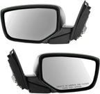 TRQ 2 Piece Driver and Passenger Side Mirror Assembly Set Electric Adjustment Non-Heated No Memory Black Compatible with 2008