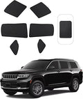 Front Side Half Window Shade Foldable Custom Fit for 2019-2024 Jeep Cherokee Car Window Shades for Side Window Sun Shade UV Protection Heat Insulation for Camping Sleeping 6PCS