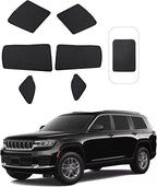 Front Side Half Window Shade Foldable Custom Fit for 2019-2024 Jeep Cherokee Car Window Shades for Side Window Sun Shade UV Protection Heat Insulation for Camping Sleeping 6PCS