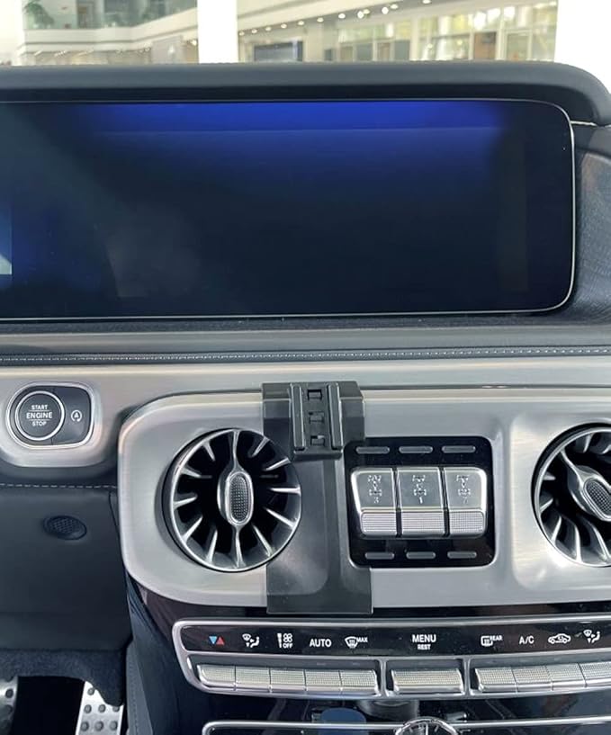 iJDMTOY Dashboard Direct Clip-On Mount Phone Gravity Holder Compatible with Mercedes 2019-up W463A G-Class G500 G550 G63 AMG (Won't Occupy Air Vent Opening)