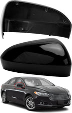 Passenger Side Mirror Cover Replacement for Ford Fusion 2013 2014 2015 2016 2017 2018 2019 2020 2021 2022 - Right Side Mirror Covers, Rear View Mirrors Cap Accessories Without Lamp, Black