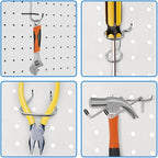 258PCS Pegboard Hooks, Pegboard Accessories Organizer Kit, Pegboard Set for Tools,1/8 and 1/4 inch Pegboard Hooks Assortment,