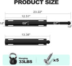 Valet Rod for Closet Retractable, 13.4"-23.2" Pull Out Clothes Hanger Rail, Heavy Duty Alloy Steel Side Mount Wardrobe Bar, A