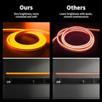 iNextStation 12V Orange LED Strip Lights 16.4FT, Flexible Silicone Neon Rope Light with Power Adapter, Waterproof, Cuttable, Dimmable & Linkable, LED Lights Strip for Bedroom, Kitchen(with Plug)