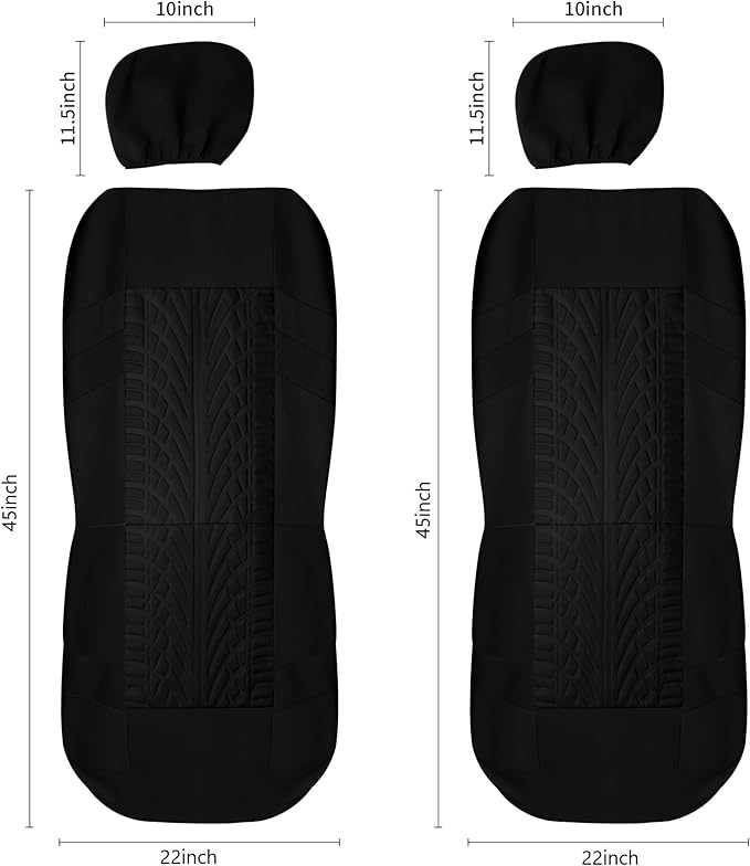 Pariitadin Car Seat Covers Front Pair, Washable and Breathable Seat Covers for Cars, Universal Fit Car Interior Covers for Mo