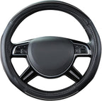 Car Pass Color Piping Microfiber Leather Universal Fit Steering Wheel Cover,Perfectly fit for 14.5-15 inches Suvs,Vans,Trucks